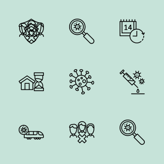 Coronavirus icons pack