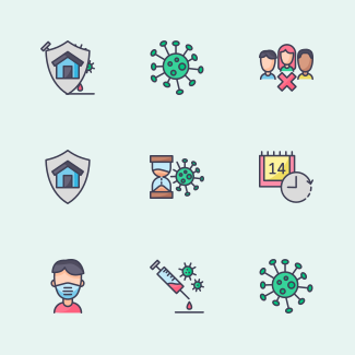 Coronavirus icons pack