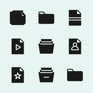 Files Solid icons pack