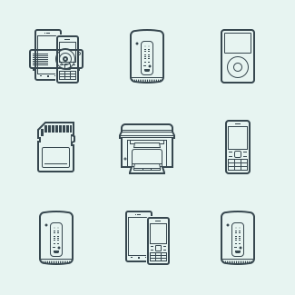 Hardware, devices and gadgets (Free) icons pack