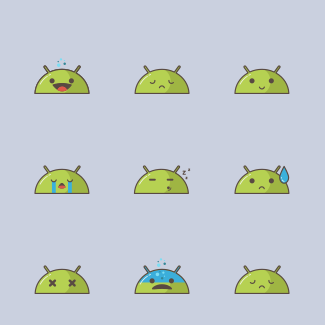 Androids moods icons pack