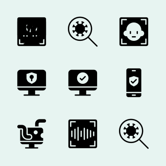 Cyber security Solid - Threat protection icons pack