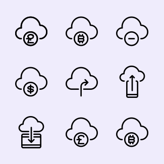 Cloud networking icons pack