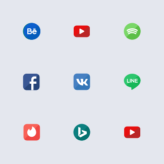 Simple Social Media Shadow icons pack