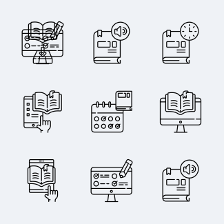 E-Learning Outline - Distance Education icons pack