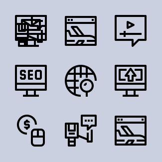 Online Marketing and Seo icons pack