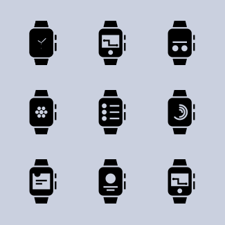 Smartwatch icons pack