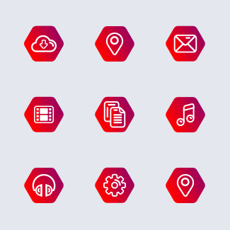 Creative Red icons pack