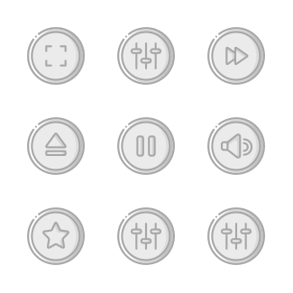 Media - Greyscale icons pack