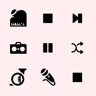 Music icons pack