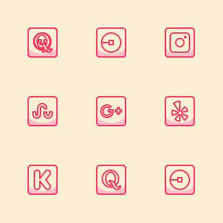 Social Media Basic - Shadow icons pack
