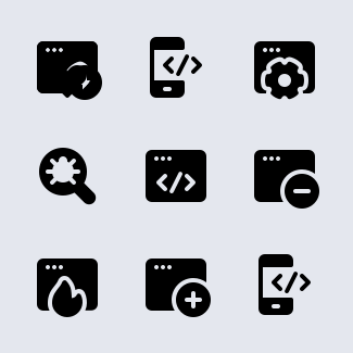 Solid Apps and Programming icons pack