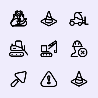 Construction icons pack