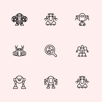Robot icons pack