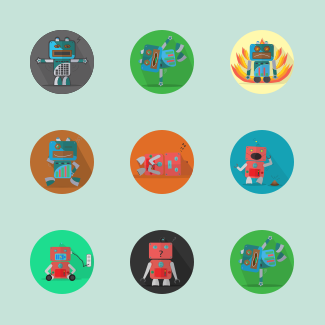 Robots Expression icons pack