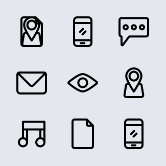 User Interface Outline icons pack