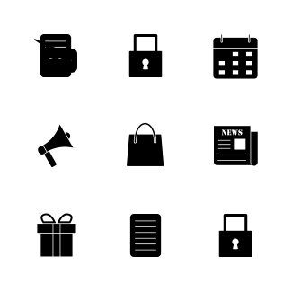 E commerce Glyph icons pack