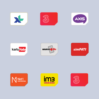 SIM Card Indonesia icons pack