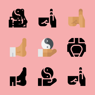 Martial arts icons pack