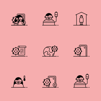 Covid-19 Coronavirus icons pack