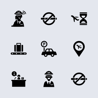 Airport Solid - Prepare for take off icons pack