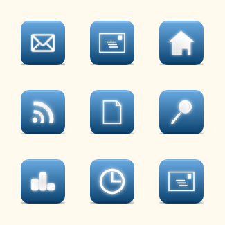 Elegant Blue Web icons pack