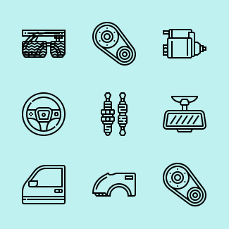 Car Parts icons pack