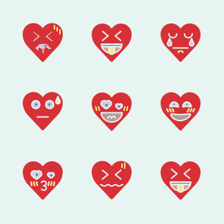 Free Valentine's Emoji icons pack