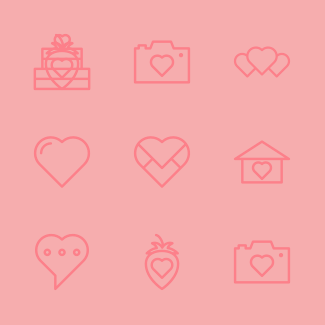 Love and Valentine's day icons pack