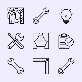 Tools and construction icons pack