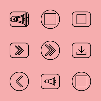 Media icons pack