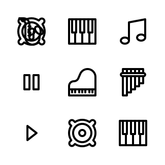 Music icons pack