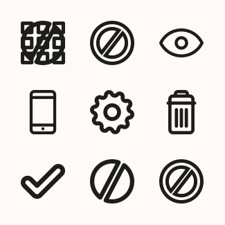 Minimal interface icons pack