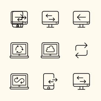 Data transfer icons pack