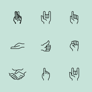 Hand icons pack