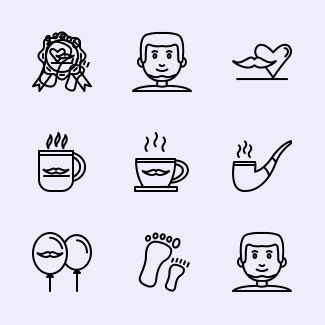 Father Day (Line) icons pack