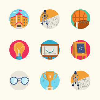 Education icons pack