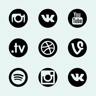 Social Icons Rounded icons pack