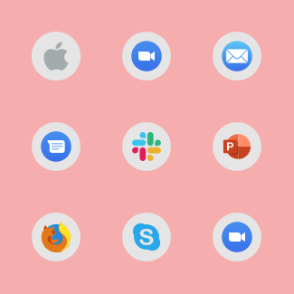Famous brand apps icons pack