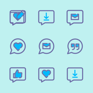 Basic ui texting icons pack