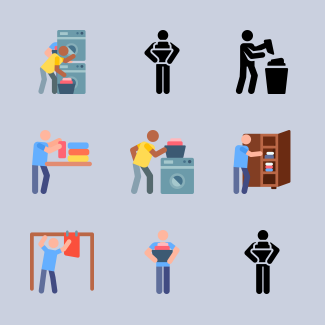 Laundry icons pack