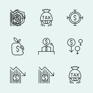 Business war icons pack