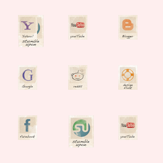 21 free social vintage icons icons pack