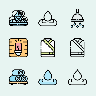Sauna icons pack