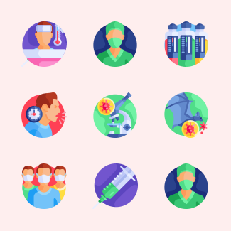 Virus Transmission icons pack