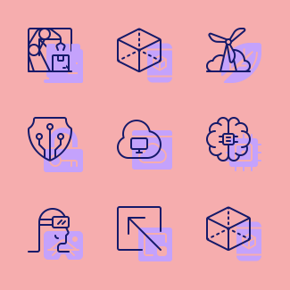 Industry 40 icons pack