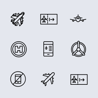 Aviation icons pack