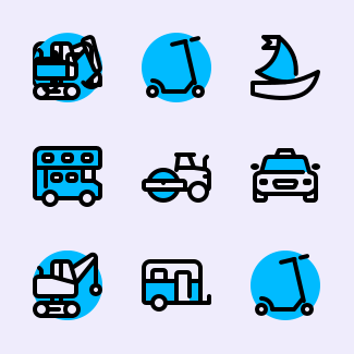 Transport 3 icons pack