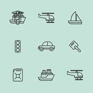 Transportation And Vehicle icons pack