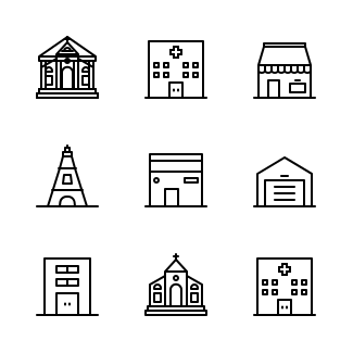 Building icons pack